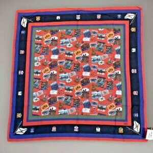 Woolrich Canadian Pacific Flags Scarf Bandana 100% Cotton Mounties 30X30" NWT